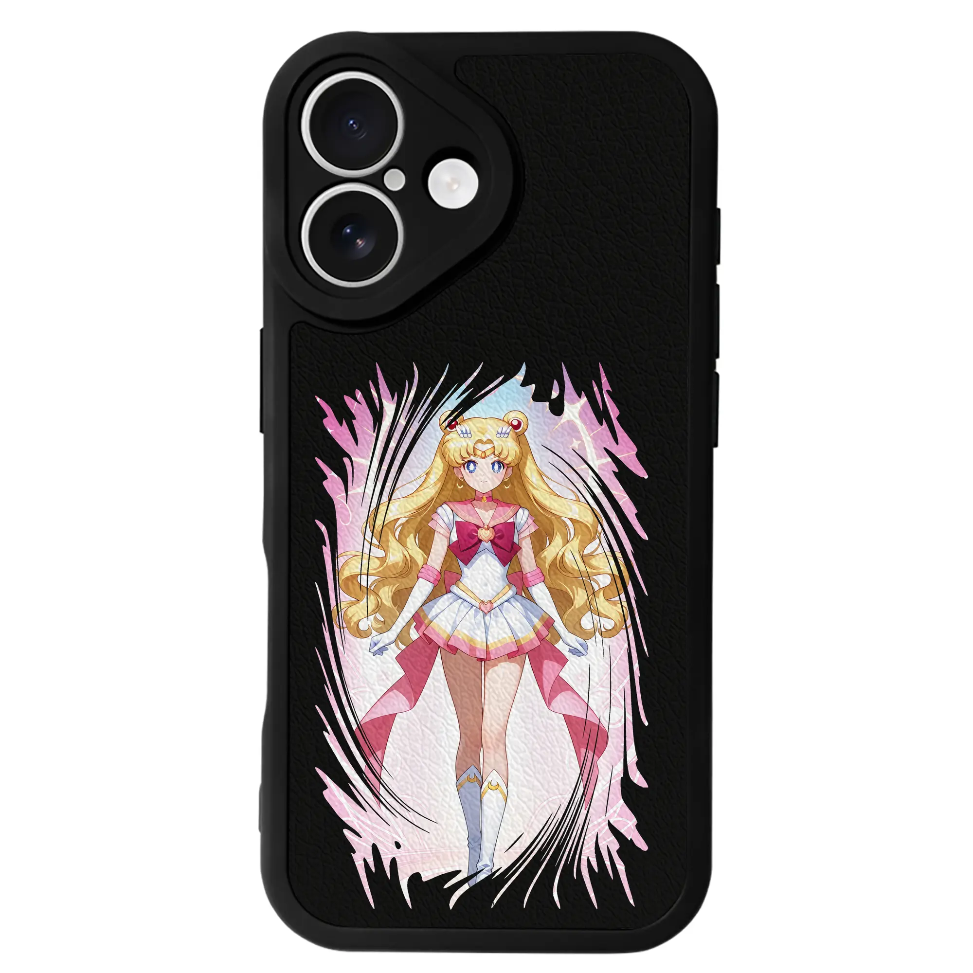 美少女戦士セーラームーン グッズ 月野 うさぎ - IPhone 16シリーズ対応 ・ シリコンスマホケース ・ レザー調 ・ 高精度フィット ・ 耐衝撃 ・ ワイヤレス充電対応 ・ 精密カット